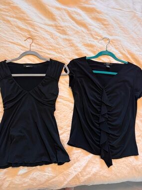 2 Vintage Y2K Women’s Short-Sleeve Black Tops
